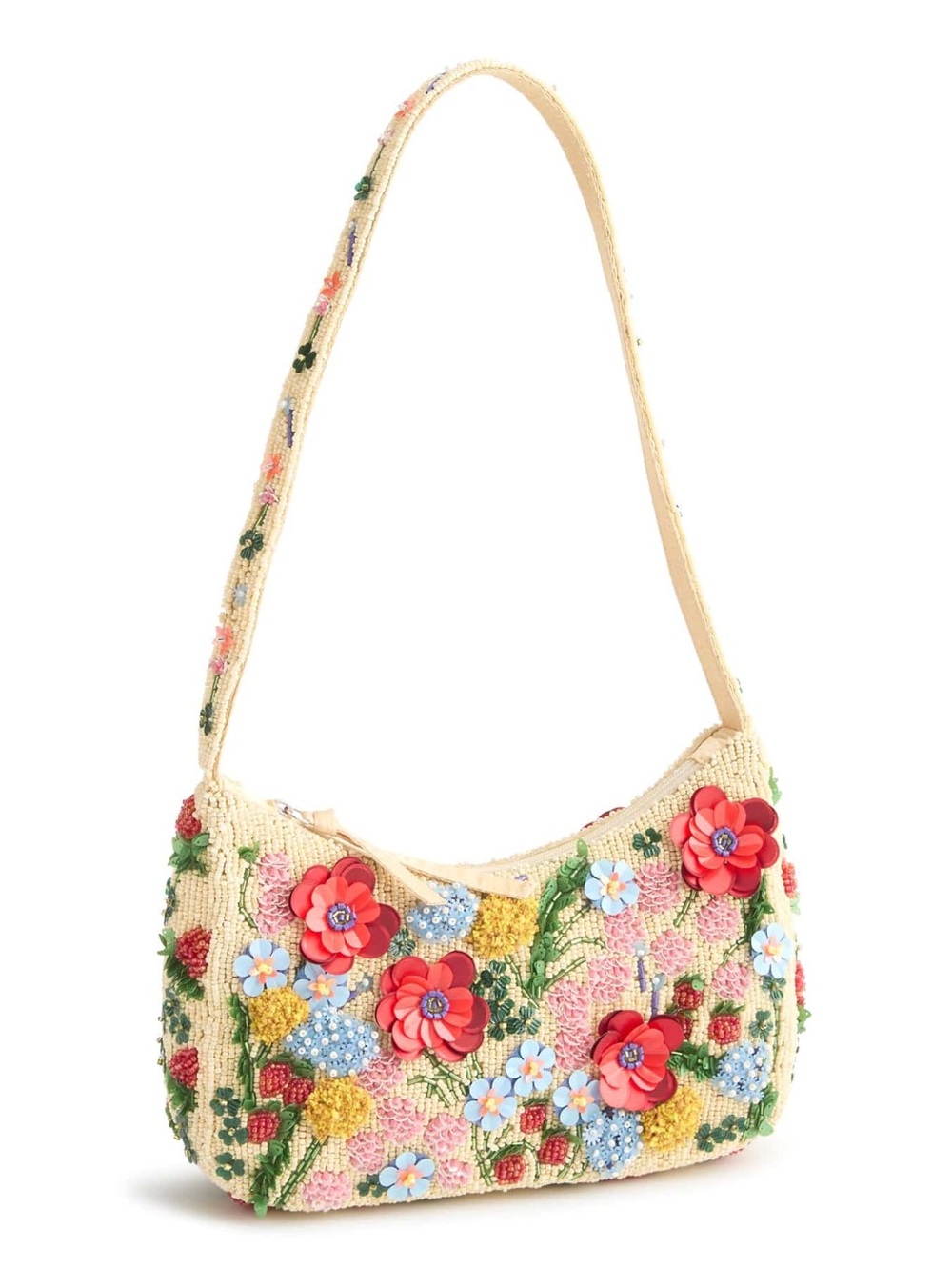 Vera Bradley Mini Roxbury Crescent Shoulder Bag - All The Pretty Wildflowers